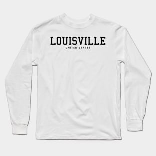 Louisville Kentucky United States Vintage Minimalist Louisville Kentucky State Name Sport Design Tees Long Sleeve T-Shirt